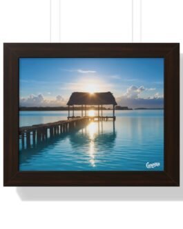 póster muelle de cunagua | atardecer nostálgico