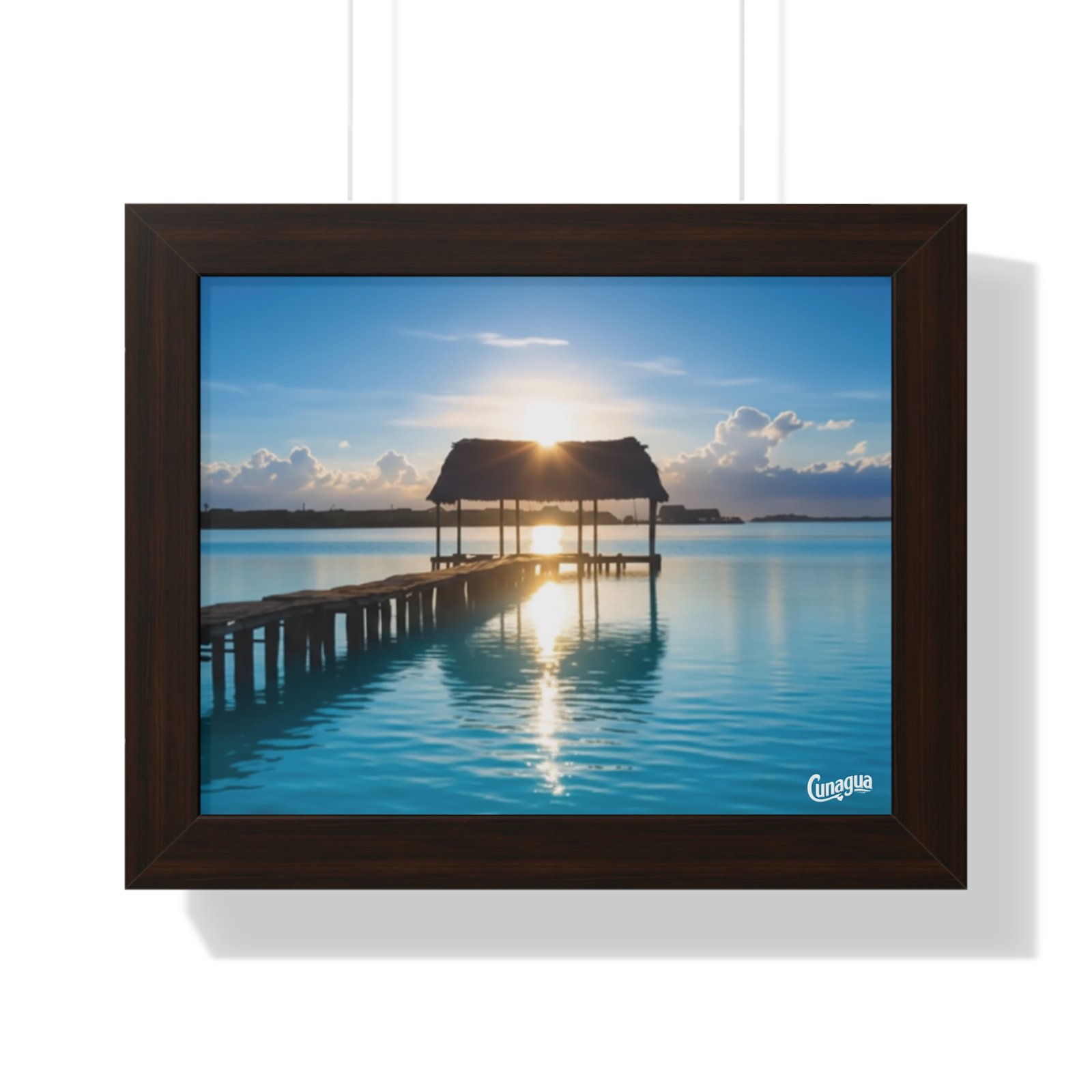 póster muelle de cunagua | atardecer nostálgico