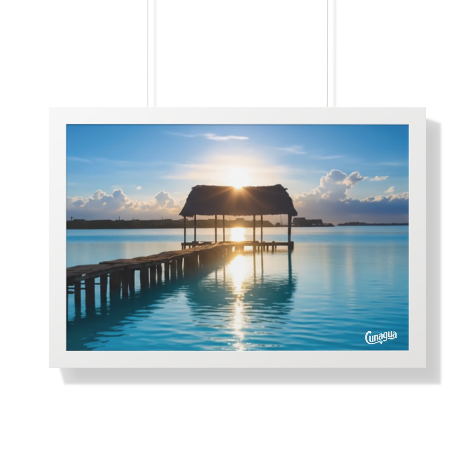 póster muelle de cunagua | atardecer nostálgico