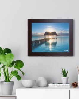 póster muelle de cunagua | atardecer nostálgico