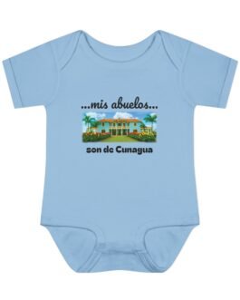 my grandparents are from cunagua baby bodysuit | cuban heritage infant onesie | nostalgic family roots outfit