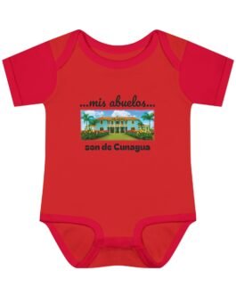 my grandparents are from cunagua baby bodysuit | cuban heritage infant onesie | nostalgic family roots outfit