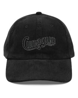 cunagua vintage corduroy cap | embroidered retro baseball hat | rustic cuban heritage hat | adjustable corduroy dad cap