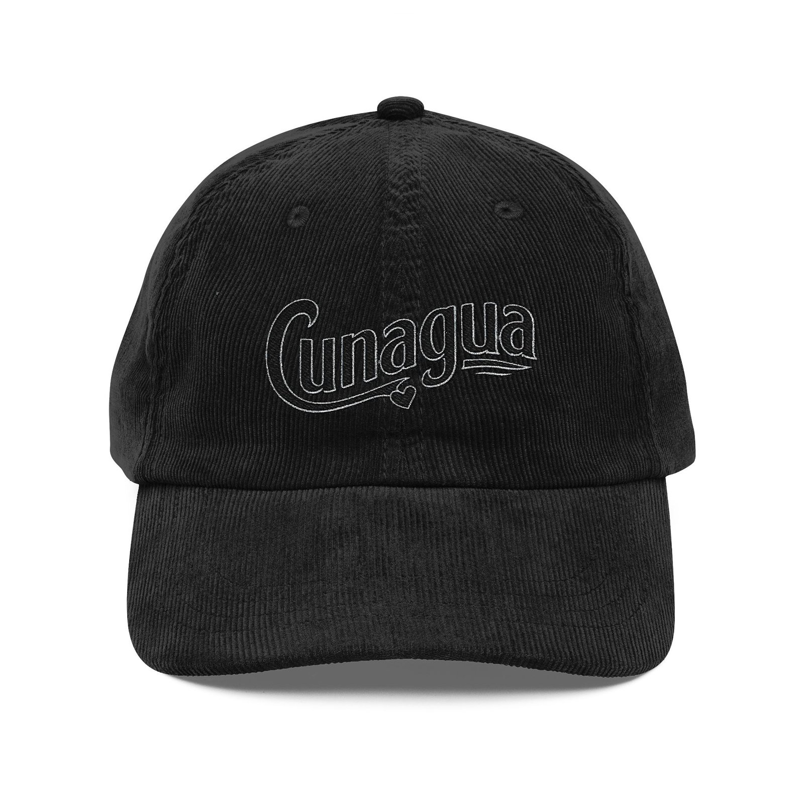cunagua vintage corduroy cap | embroidered retro baseball hat | rustic cuban heritage hat | adjustable corduroy dad cap