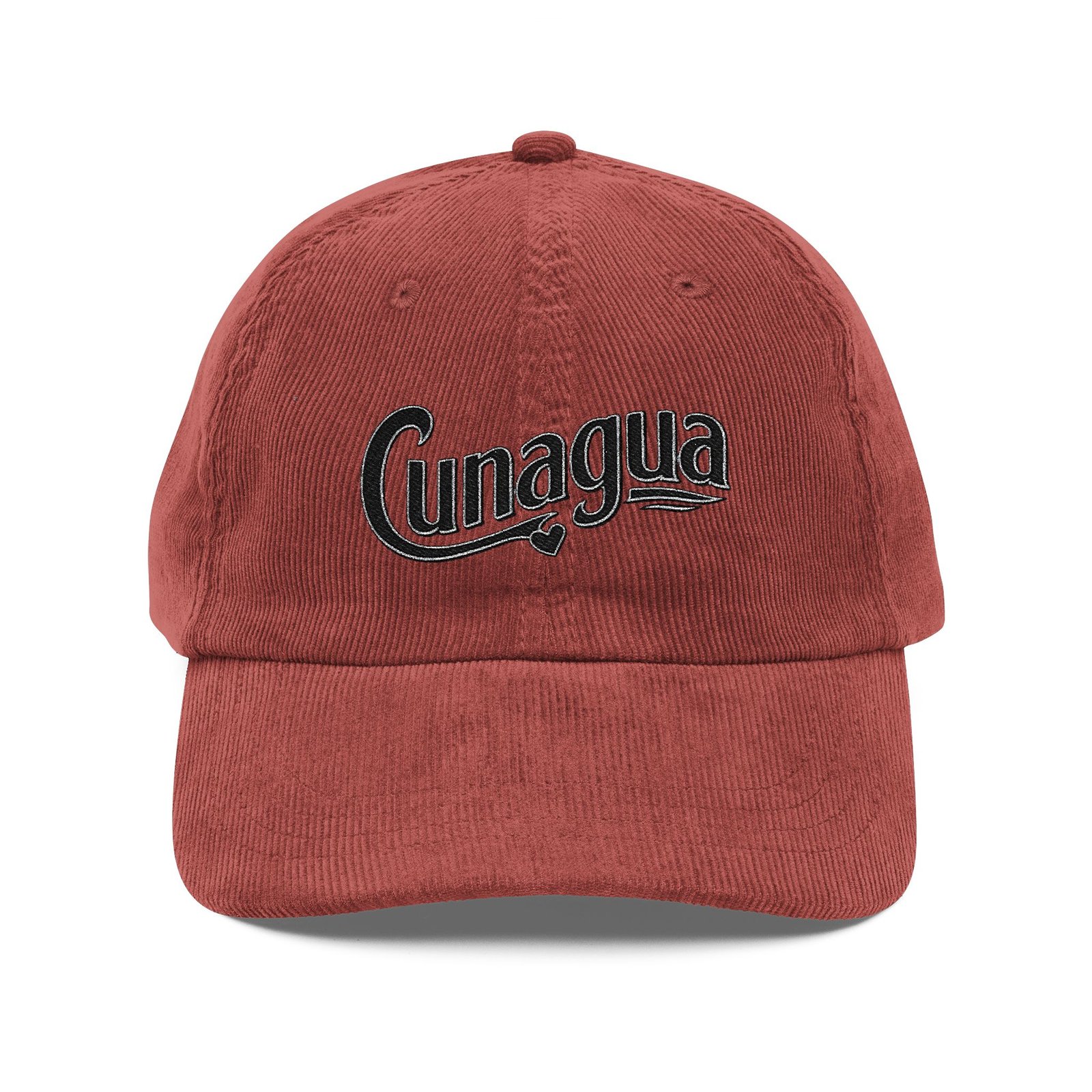 cunagua vintage corduroy cap | embroidered retro baseball hat | rustic cuban heritage hat | adjustable corduroy dad cap