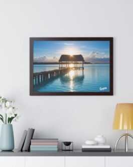 póster muelle de cunagua | atardecer nostálgico