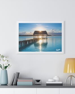 póster muelle de cunagua | atardecer nostálgico