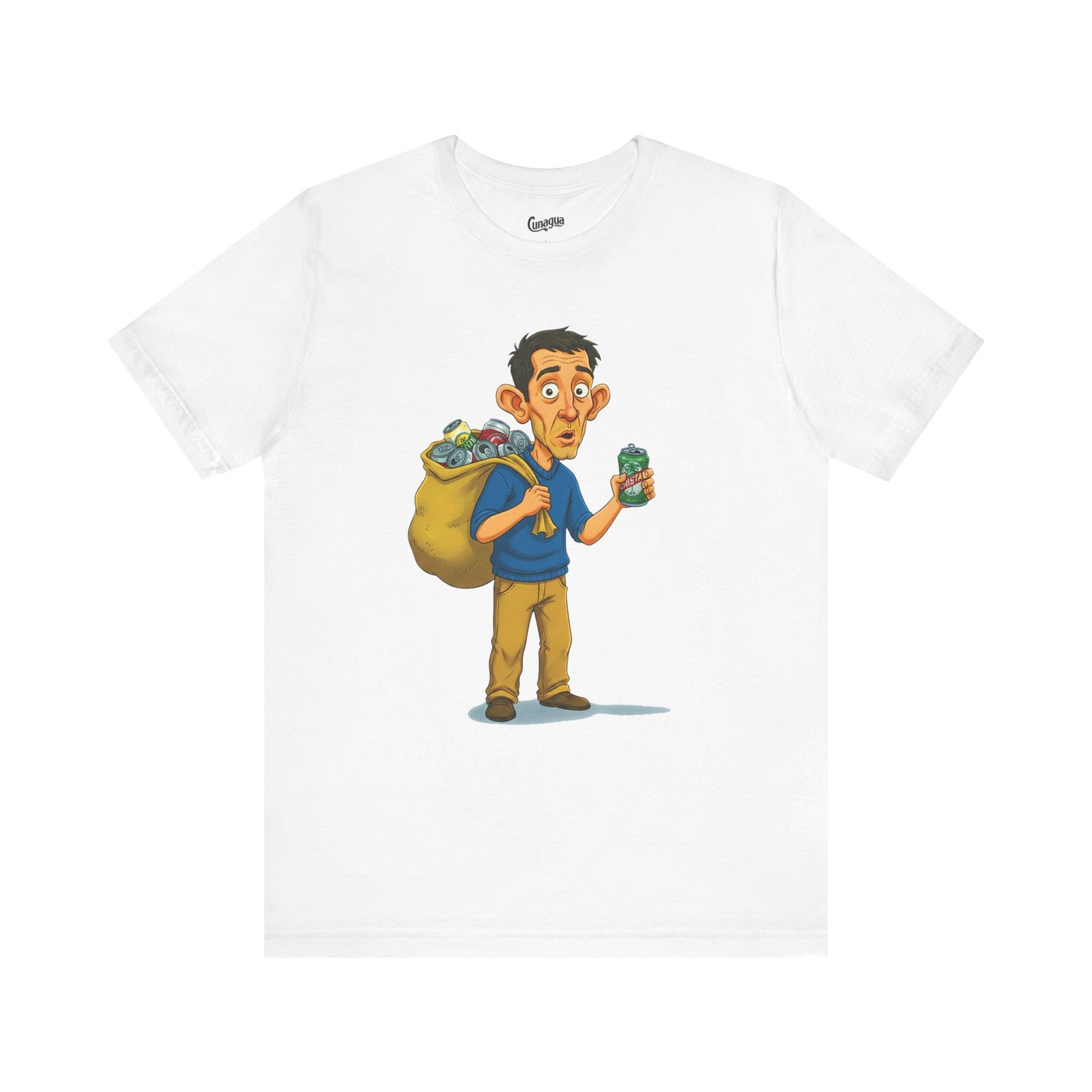 playful village character t shirt | humorous cartoon tee with mischievous charm | quirky illustrated pullover