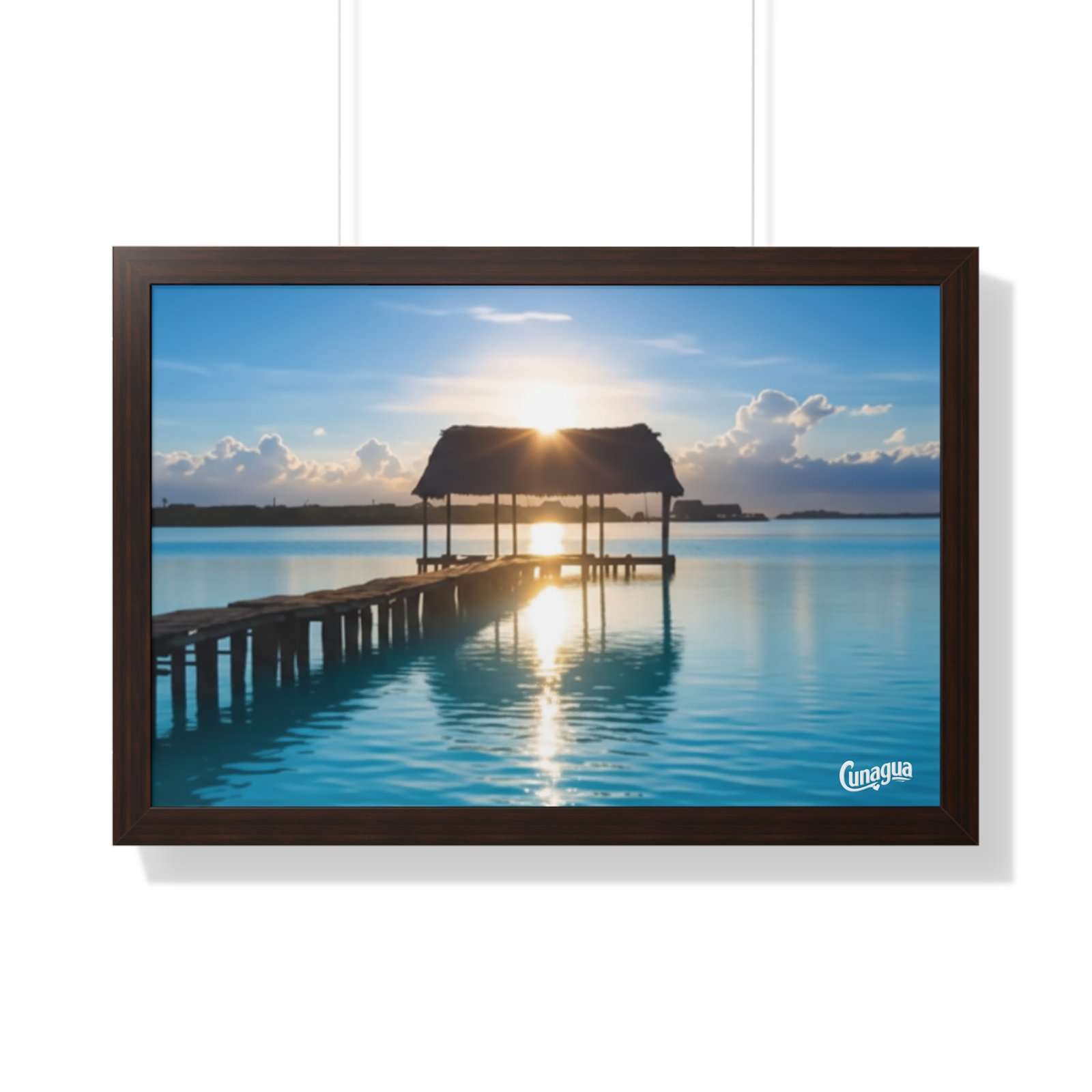 póster muelle de cunagua | atardecer nostálgico