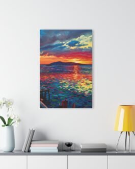 arte acrílico atardecer en cunagua