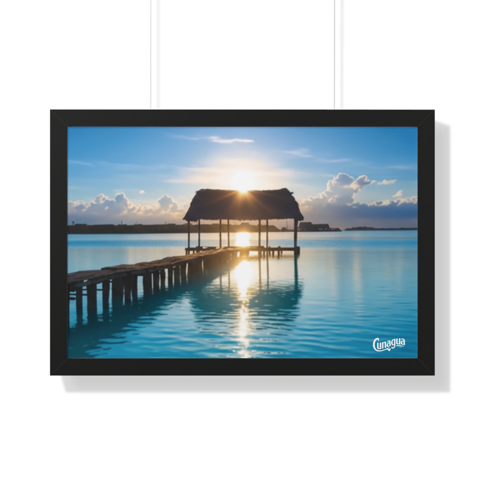 póster muelle de cunagua | atardecer nostálgico