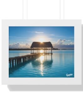 póster muelle de cunagua | atardecer nostálgico