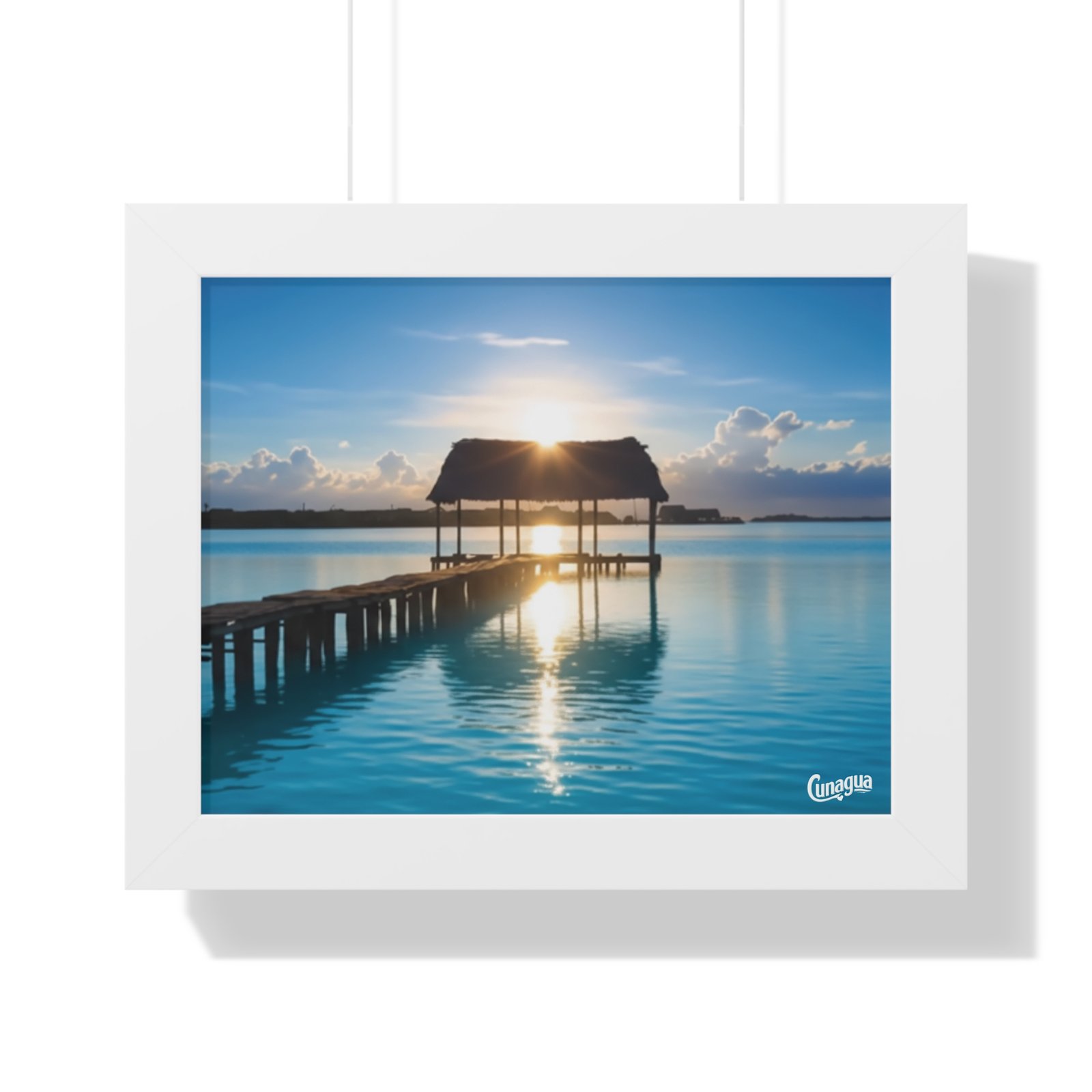 póster muelle de cunagua | atardecer nostálgico