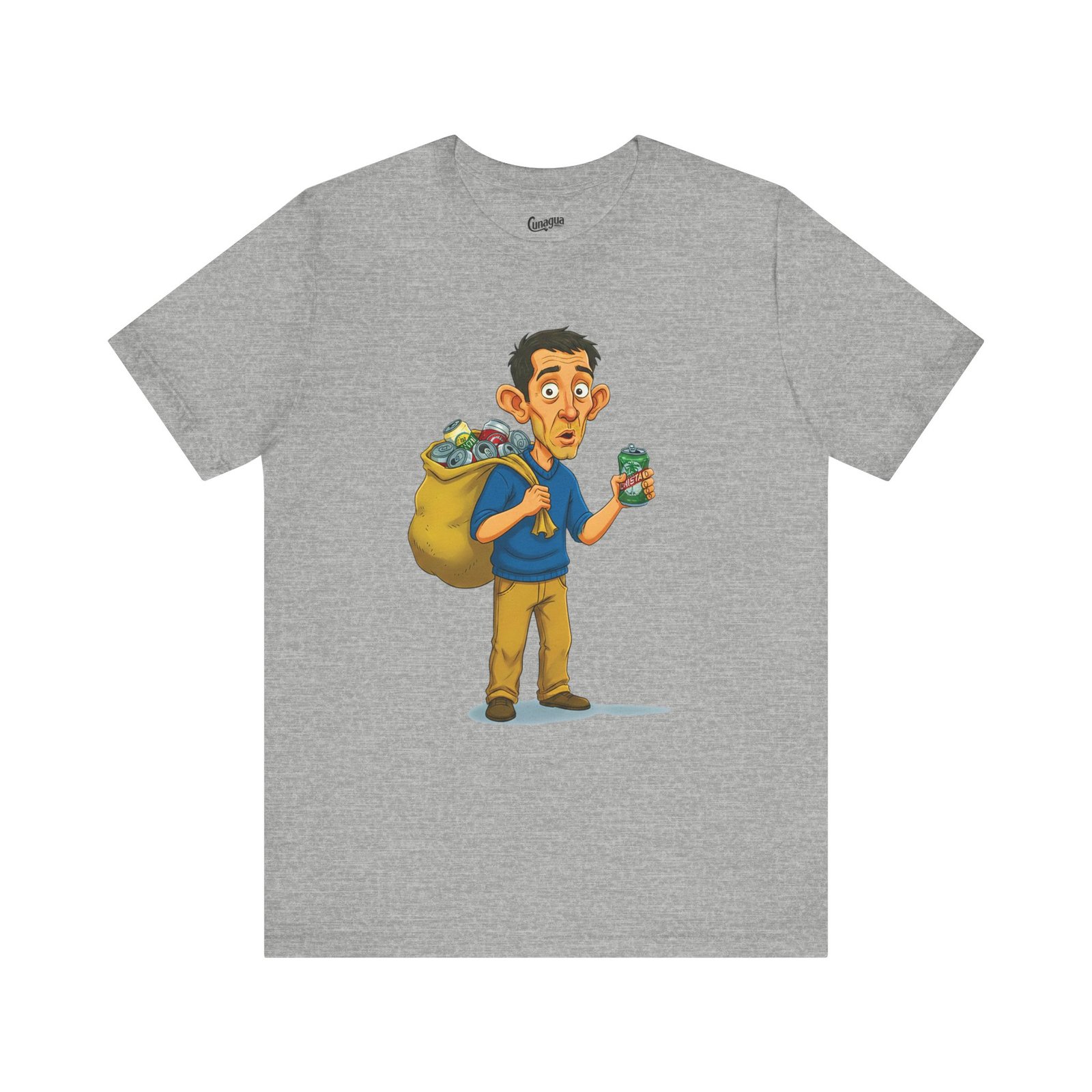 playful village character t shirt | humorous cartoon tee with mischievous charm | quirky illustrated pullover