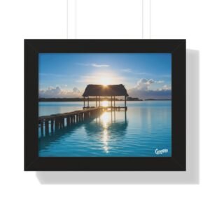 póster muelle de cunagua | atardecer nostálgico