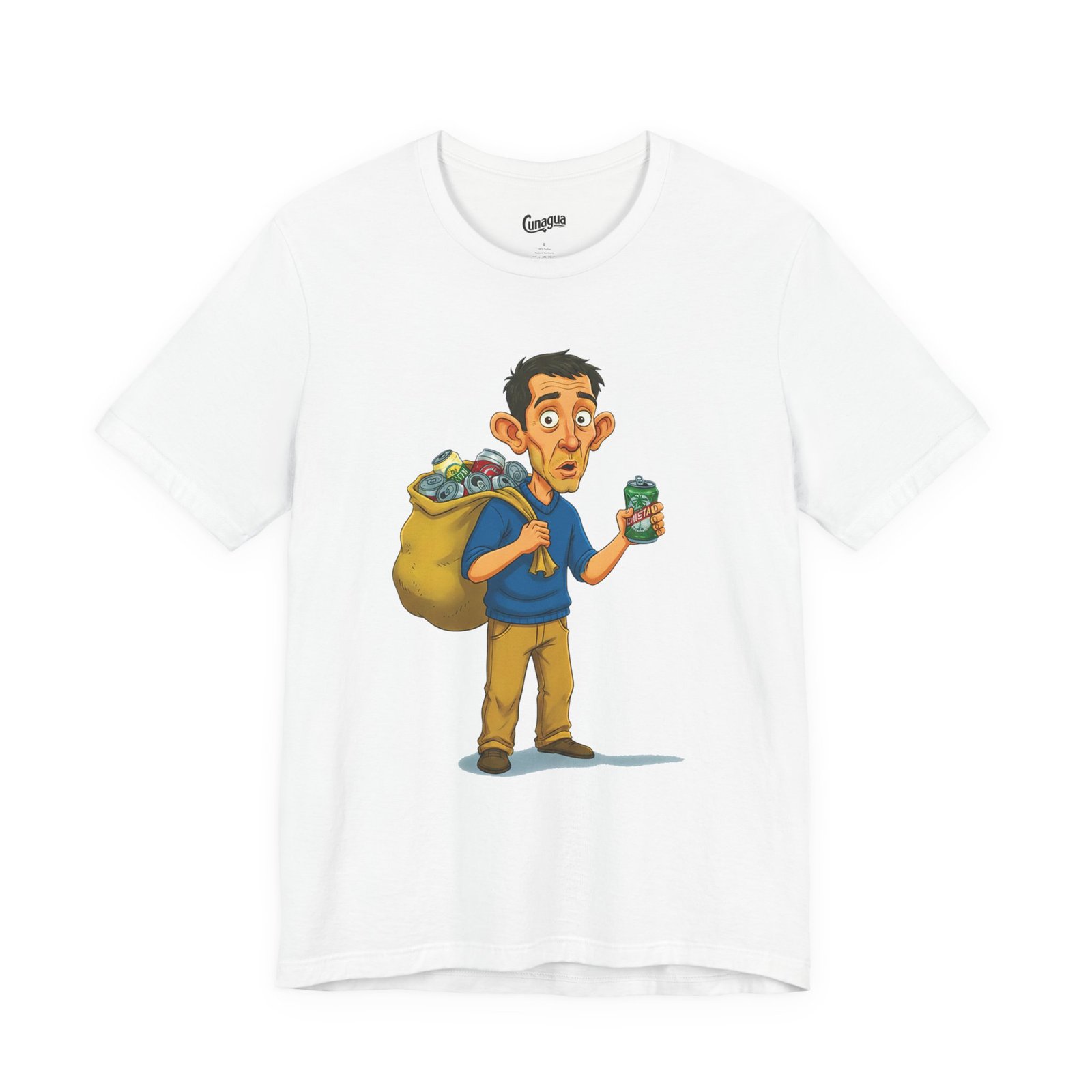 playful village character t shirt | humorous cartoon tee with mischievous charm | quirky illustrated pullover