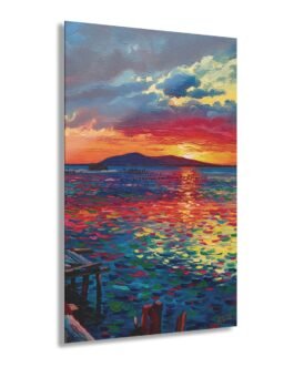 arte acrílico atardecer en cunagua