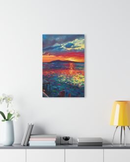 arte acrílico atardecer en cunagua