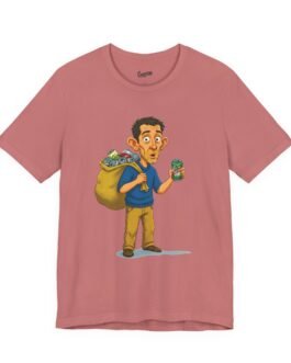 playful village character t shirt | humorous cartoon tee with mischievous charm | quirky illustrated pullover