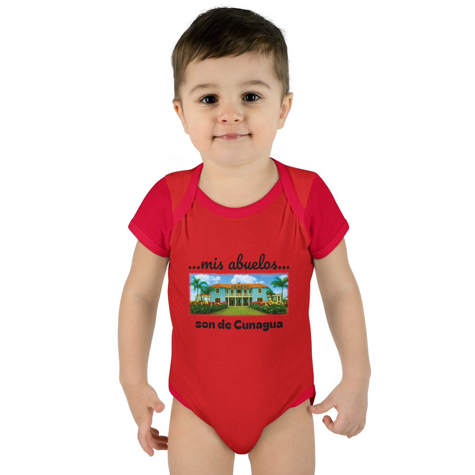 my grandparents are from cunagua baby bodysuit | cuban heritage infant onesie | nostalgic family roots outfit