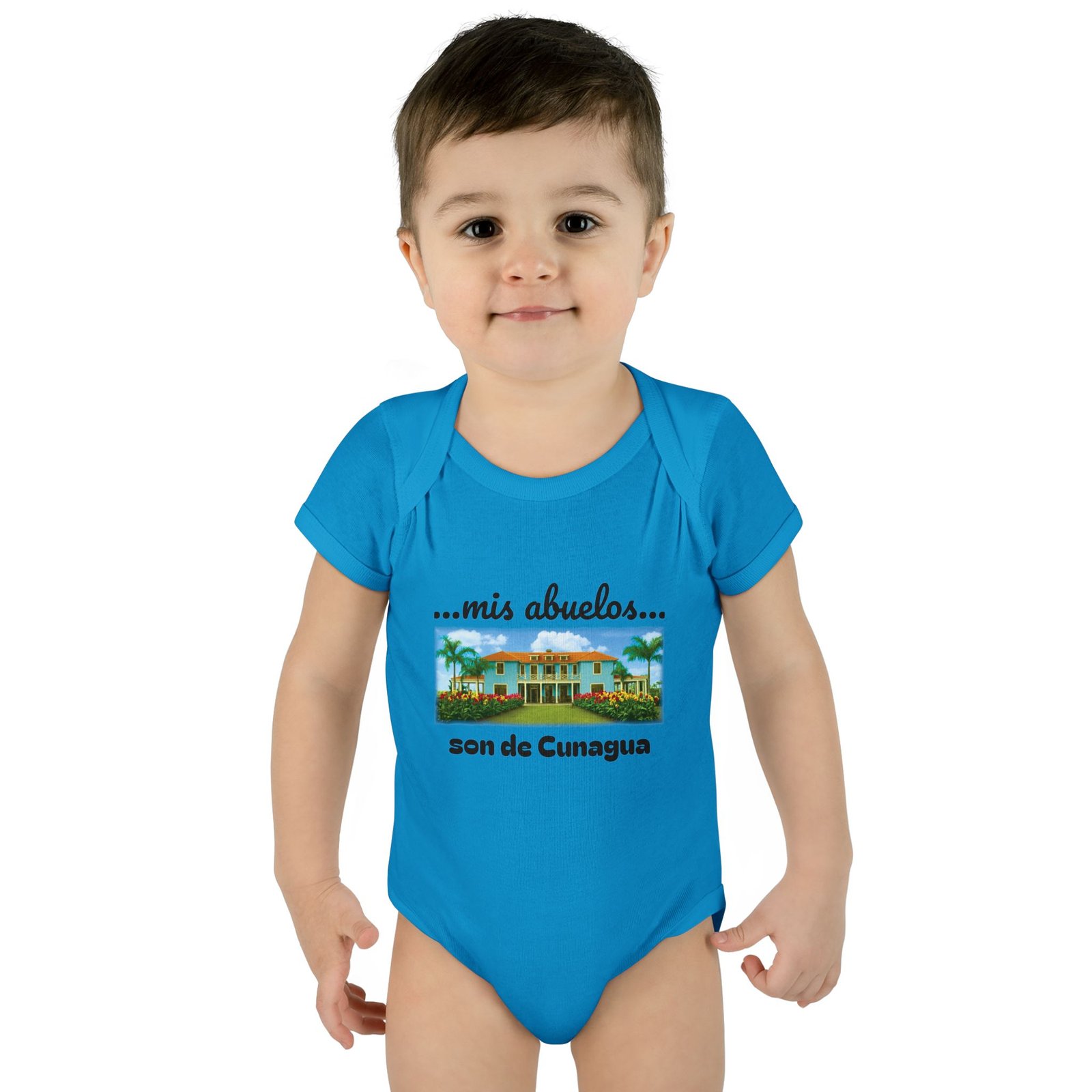 my grandparents are from cunagua baby bodysuit | cuban heritage infant onesie | nostalgic family roots outfit