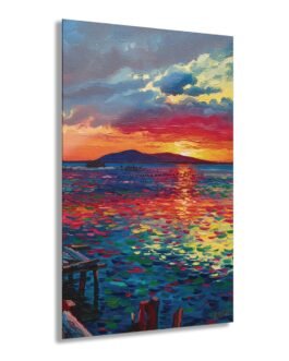 Arte Acrílico Atardecer en Cunagua