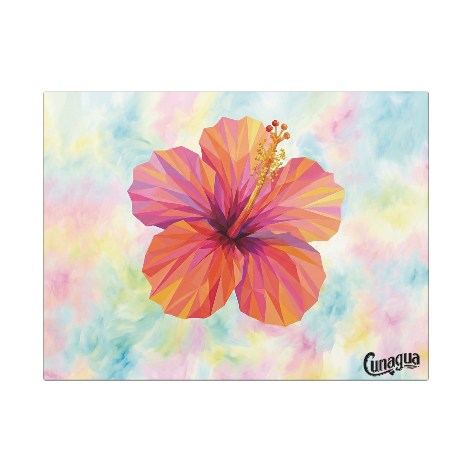 lienzo decorativo "hibisco radiante" — colección flores del pueblo