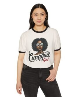 camiseta ringer «cunagua girl» — edición rizos naturales