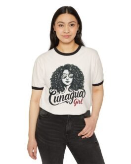 camiseta ringer «cunagua girl» — edición rizos cute
