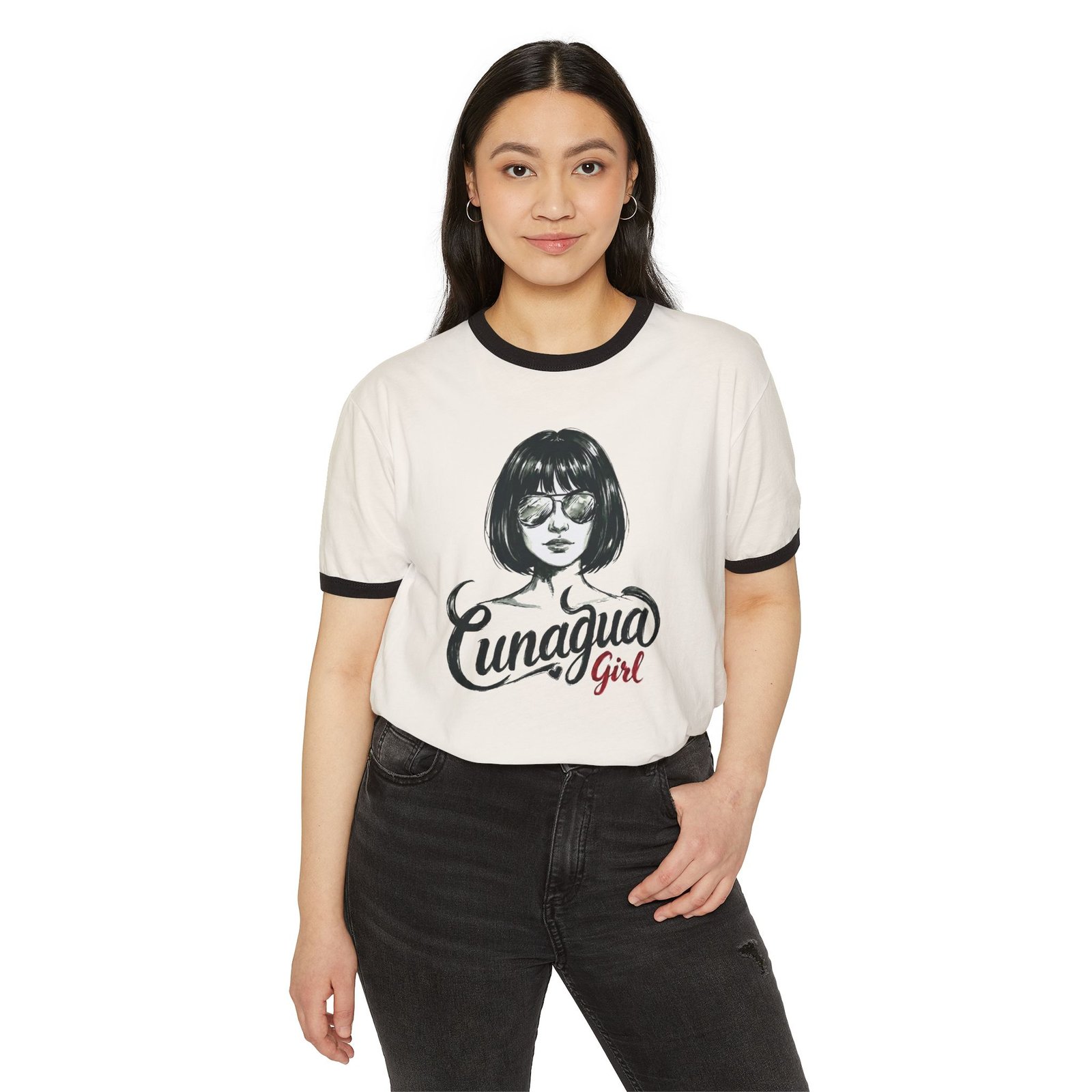camiseta ringer «cunagua girl» — la chic (estilo urbano)