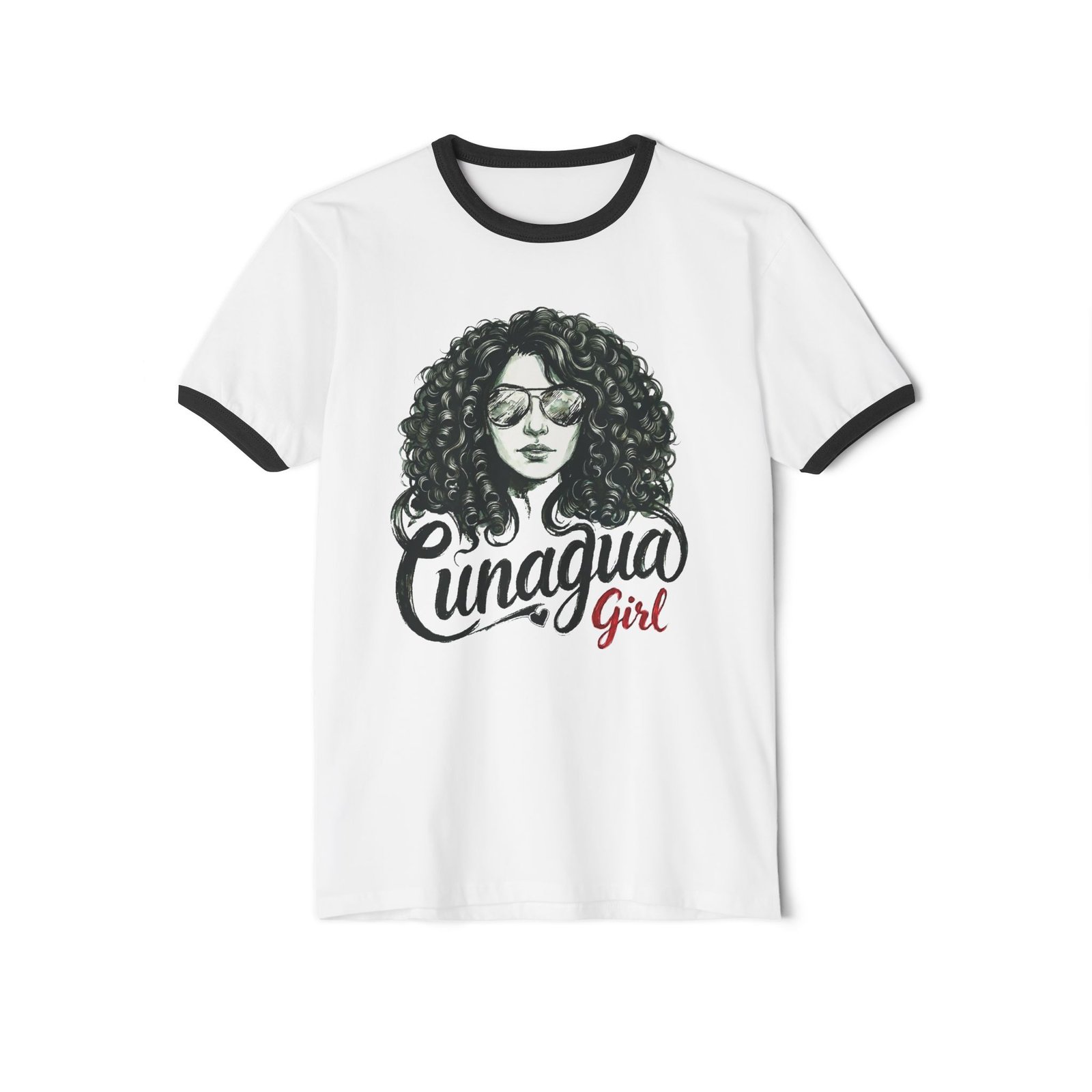 camiseta ringer «cunagua girl» — edición rizos cute