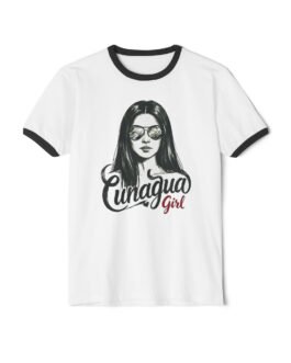 camiseta ringer «cunagua girl» — edición melena lacia