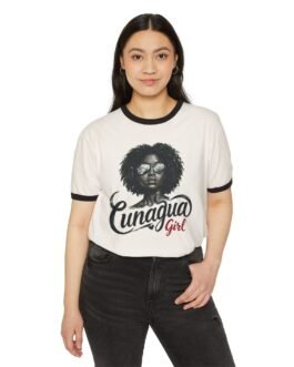 camiseta ringer «cunagua girl» — edición rizos naturales