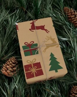 papel de regalo kraft edición cunagua navidad