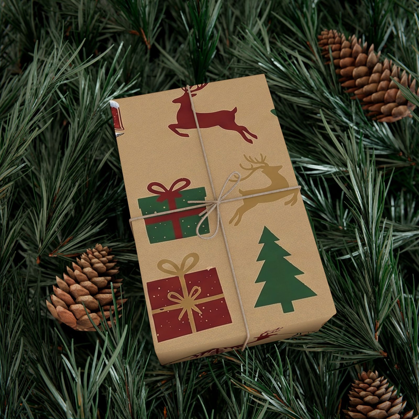 papel de regalo kraft edición cunagua navidad