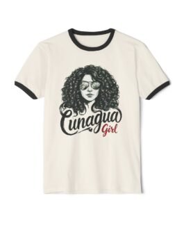 Camiseta Ringer «Cunagua Girl» — Edición Rizos cute