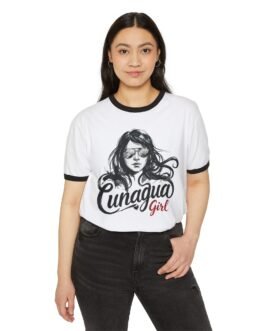 camiseta ringer «cunagua girl» — edición corte bob retro