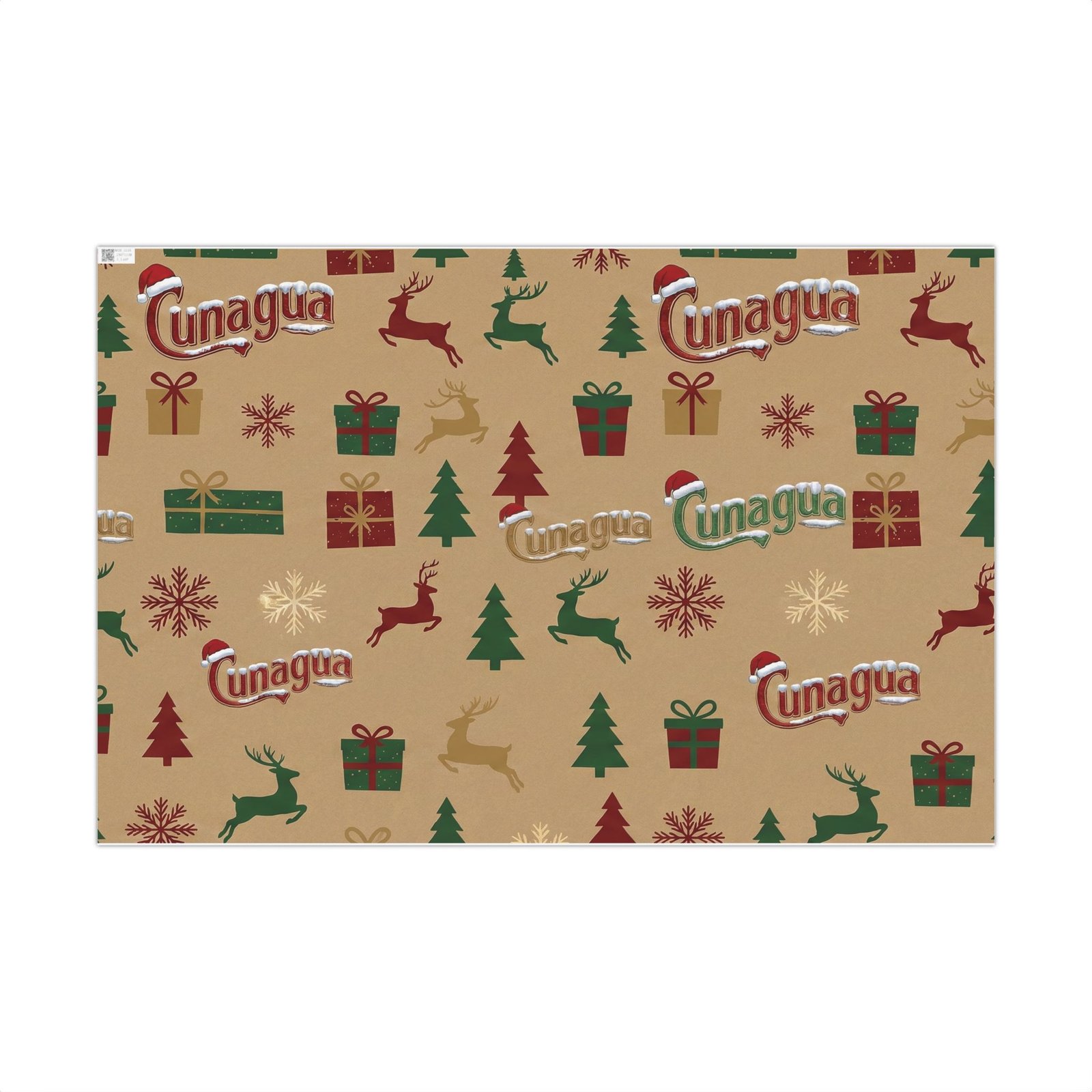 papel de regalo kraft edición cunagua navidad