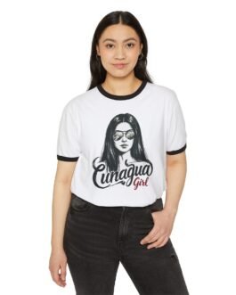 camiseta ringer «cunagua girl» — edición melena lacia