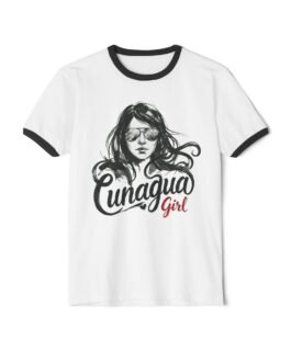 camiseta ringer «cunagua girl» — edición corte bob retro