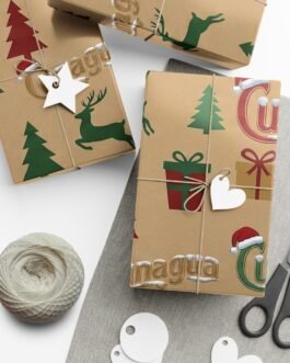 papel de regalo kraft edición cunagua navidad