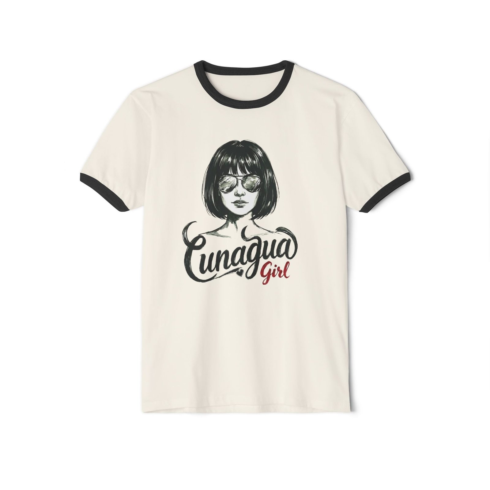 camiseta ringer "cunagua girl" — la chic (estilo urbano)