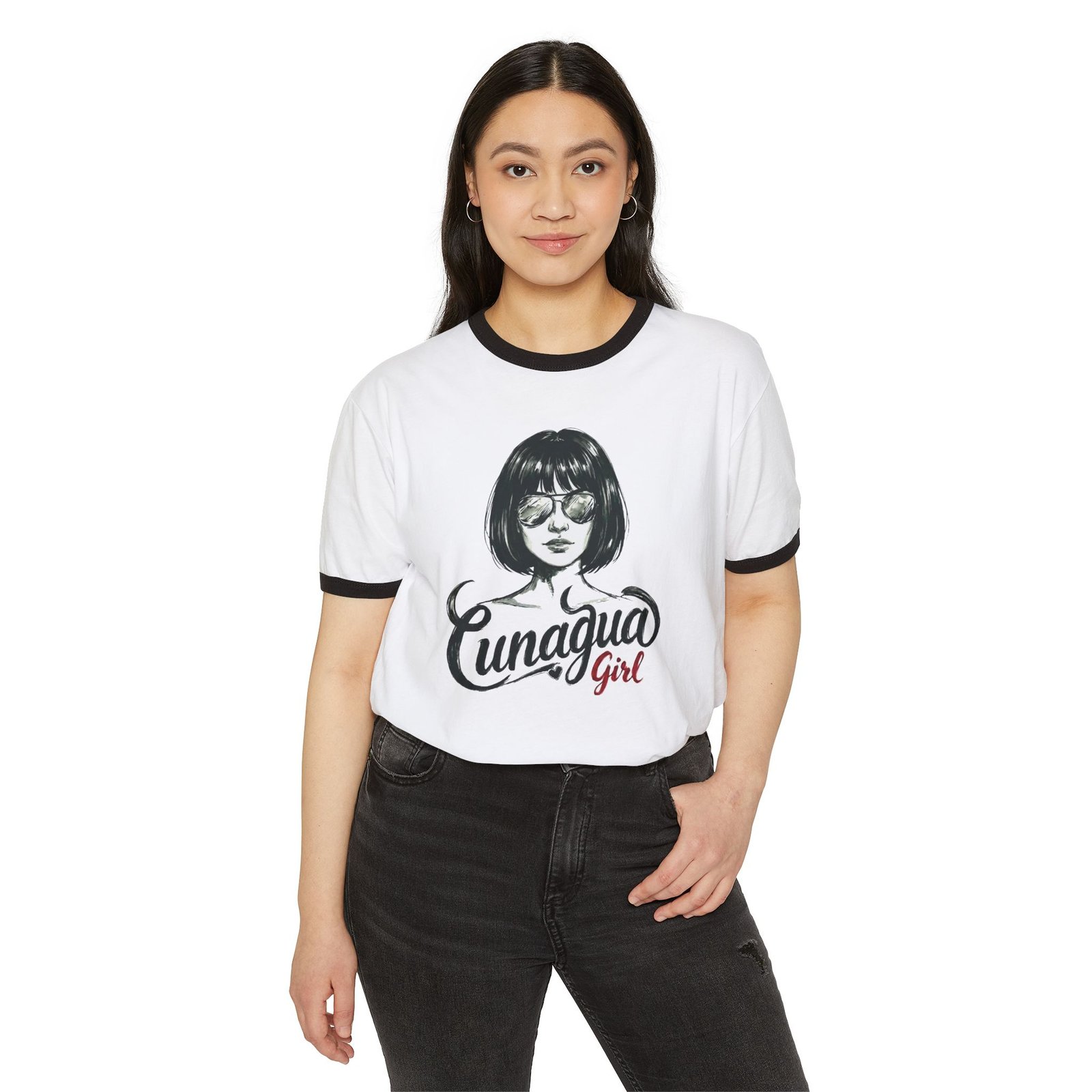 camiseta ringer «cunagua girl» — la chic (estilo urbano)