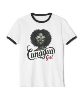 camiseta ringer «cunagua girl» — edición rizos naturales