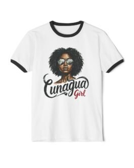 camiseta ringer «cunagua girl» — edición rizos naturales