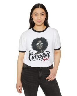 camiseta ringer «cunagua girl» — edición rizos naturales